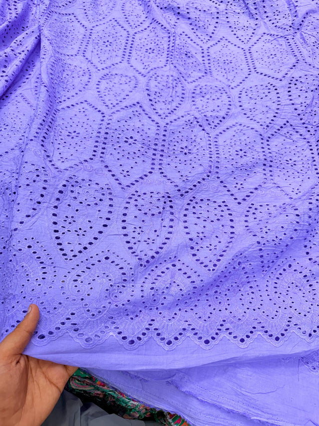 Most Premium Pure Hakuba Chikankari Cotton Fabric (Big WIDTH!!)