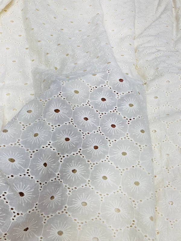 Most Premium Pure Cotton HAKUBA Lakhnawi Chikankari (Big WIDTH!!) (DYEABLE ALSO)