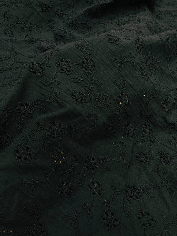 Premium Fine 3D Dori Work With Chikan On Pure Cotton (Big WIDTH!!)