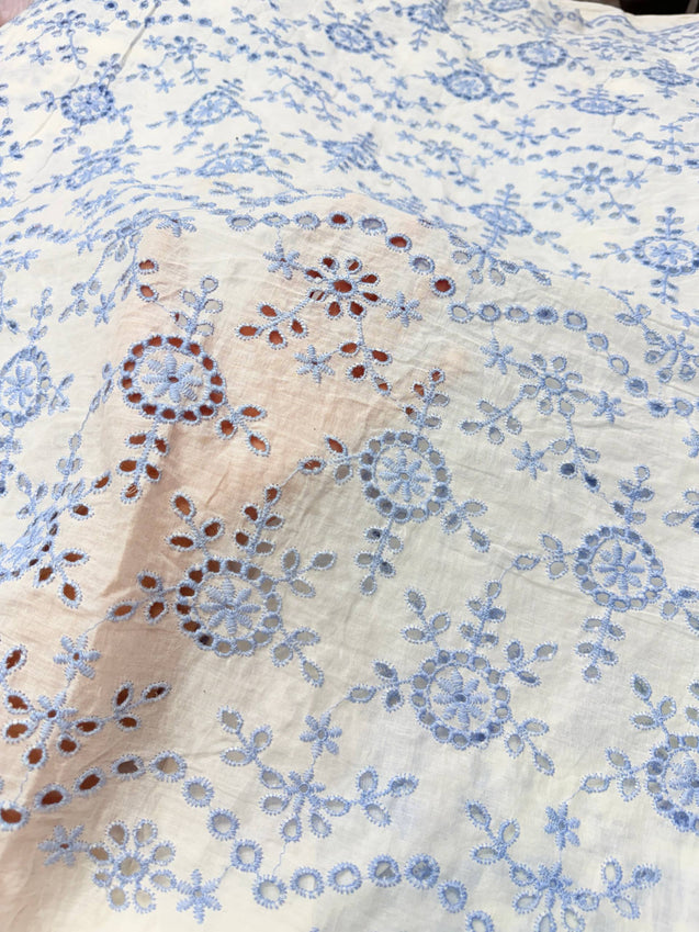 (On SALE PRICES) Most Premium Pure Hakuba Chikankari Cotton Fabric