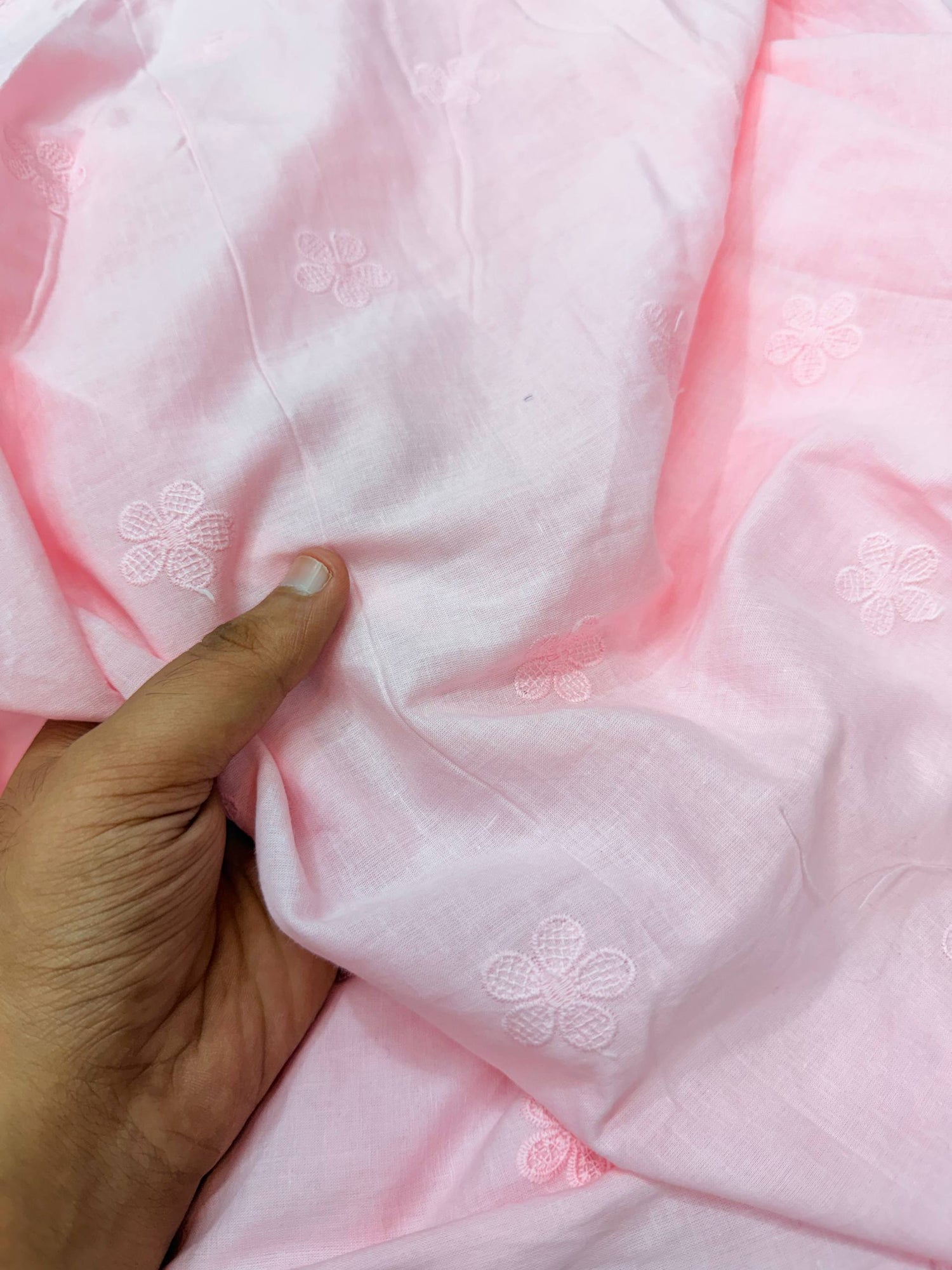 (On SALE PRICES) Most Premium Pure Hakuba Chikankari Cotton Fabric (Big WIDTH!!)