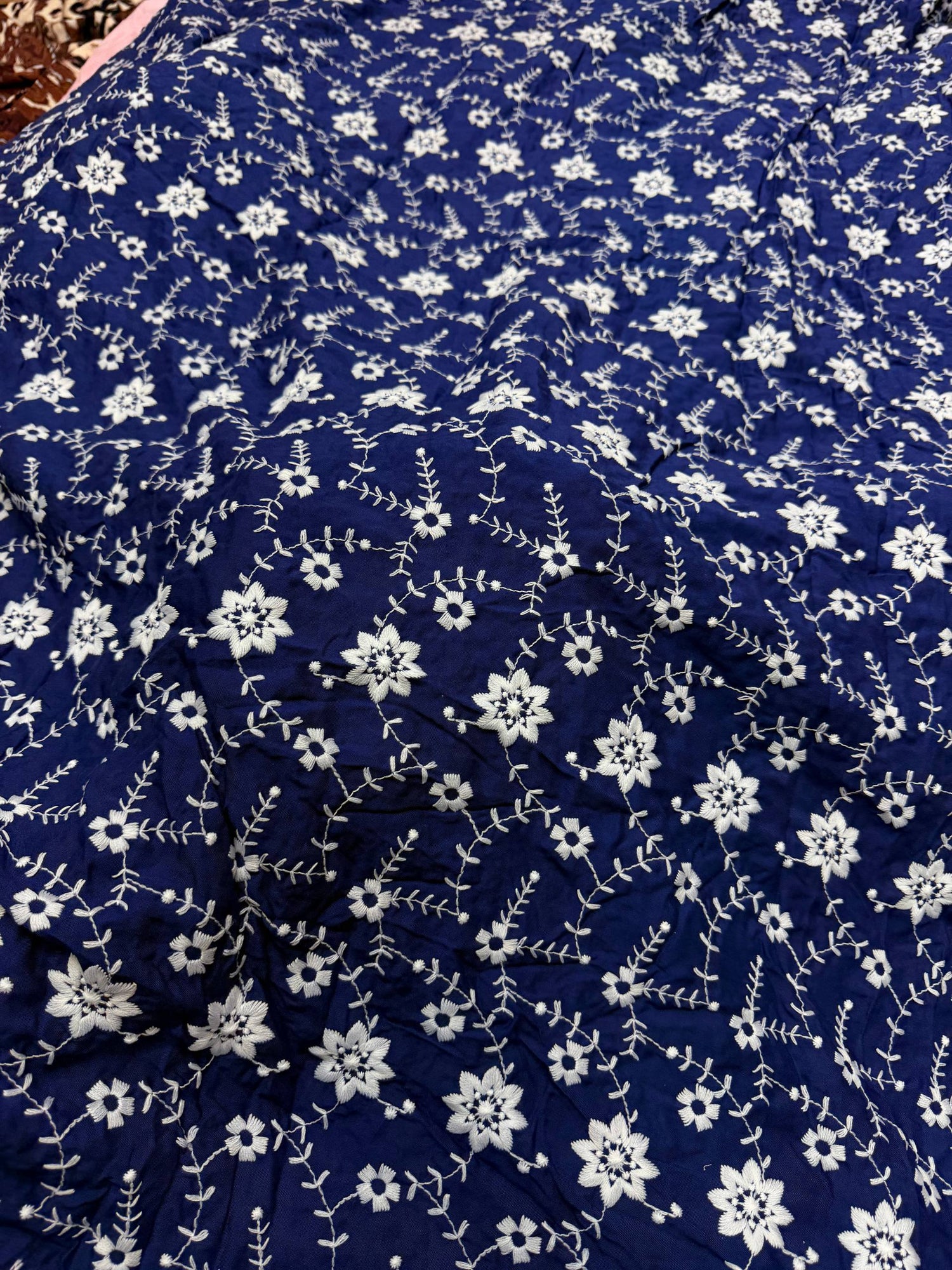(On SALE PRICES) Most Premium Pure Hakuba Chikankari Cotton Fabric (Big WIDTH!!)