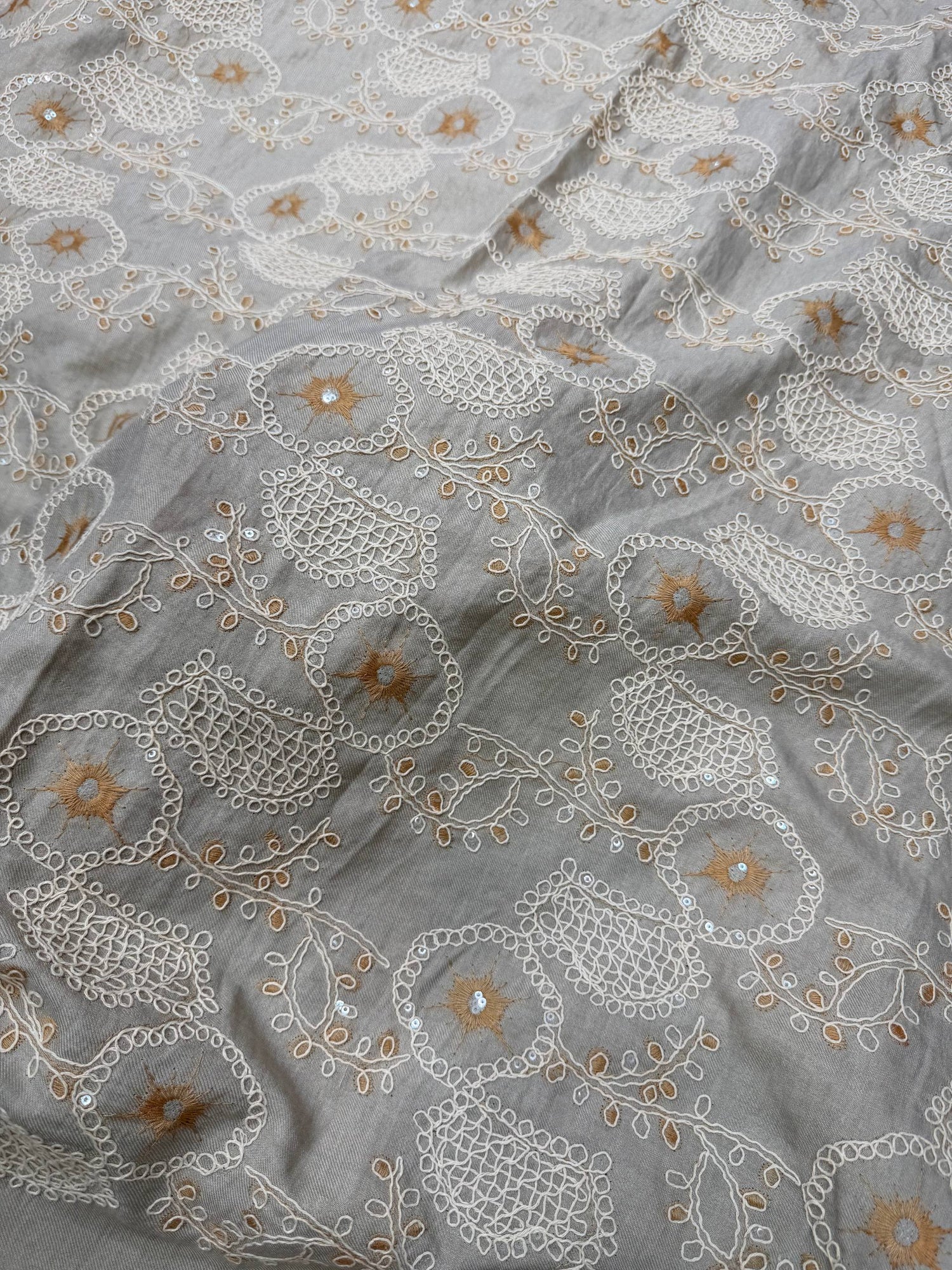 (On SALE PRICES) Most Premium Pure Hakuba Chikankari Cotton Fabric (Big WIDTH!!)