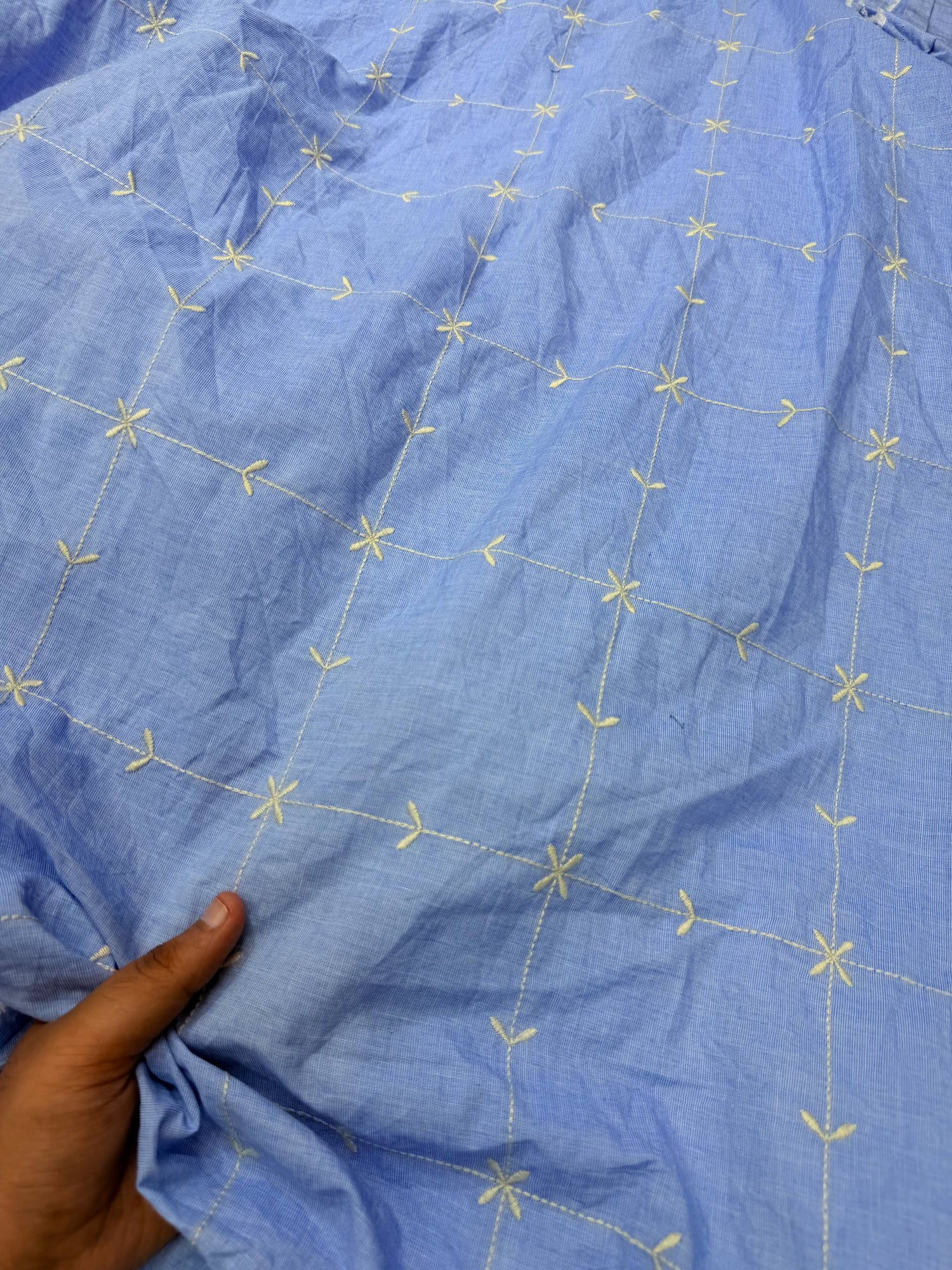 (On SALE PRICES) Most Premium Pure Hakuba Chikankari Cotton Fabric (Big WIDTH!!)