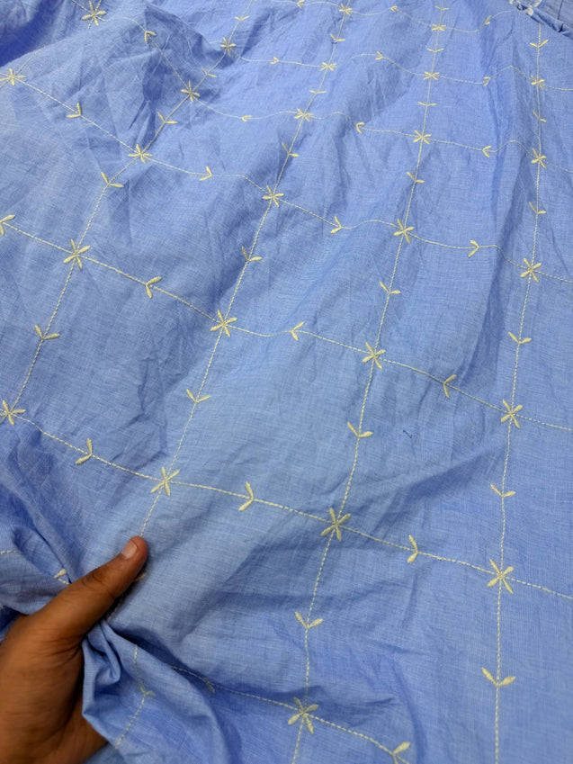 (On SALE PRICES) Most Premium Pure Hakuba Chikankari Cotton Fabric (Big WIDTH!!)