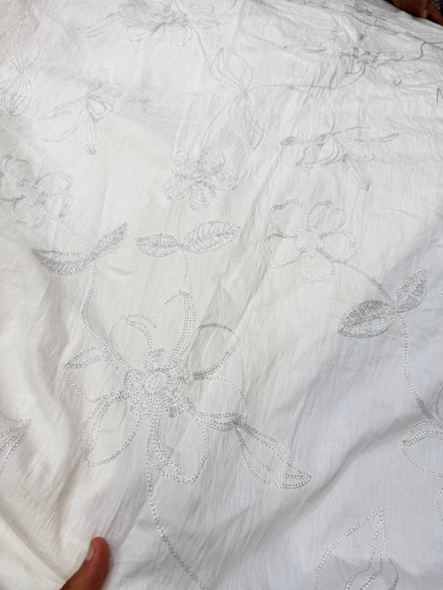 (On SALE PRICES) Most Premium Pure Hakuba Chikankari Cotton Fabric (Big WIDTH!!)