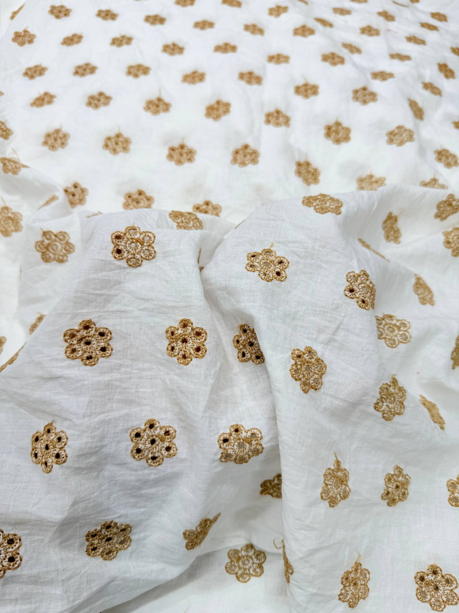 (On SALE PRICES) Most Premium Pure Hakuba Chikankari Cotton Fabric (Big WIDTH!!)