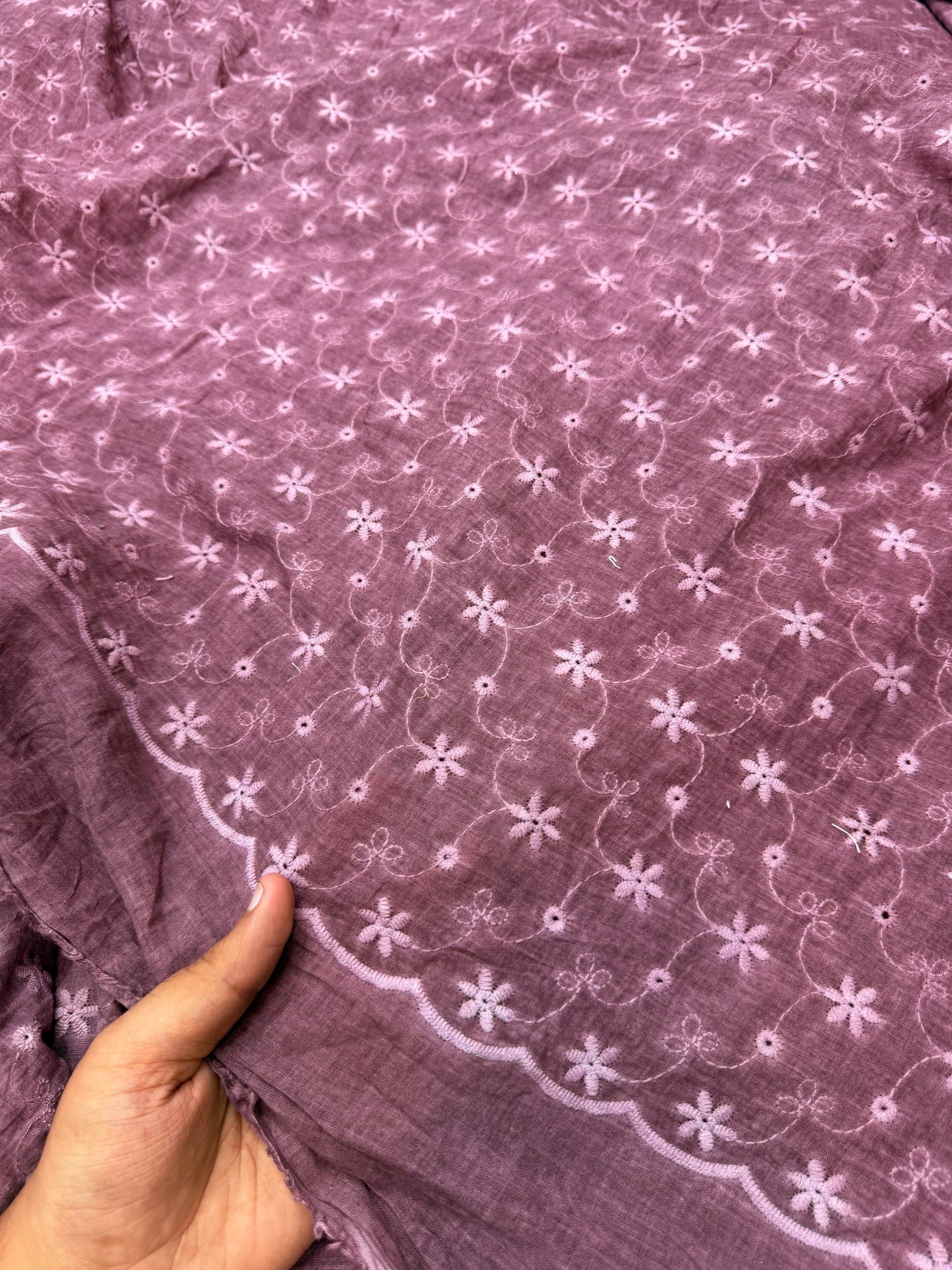 (On SALE PRICES) Most Premium Pure Hakuba Chikankari Cotton Fabric (Big WIDTH!!)