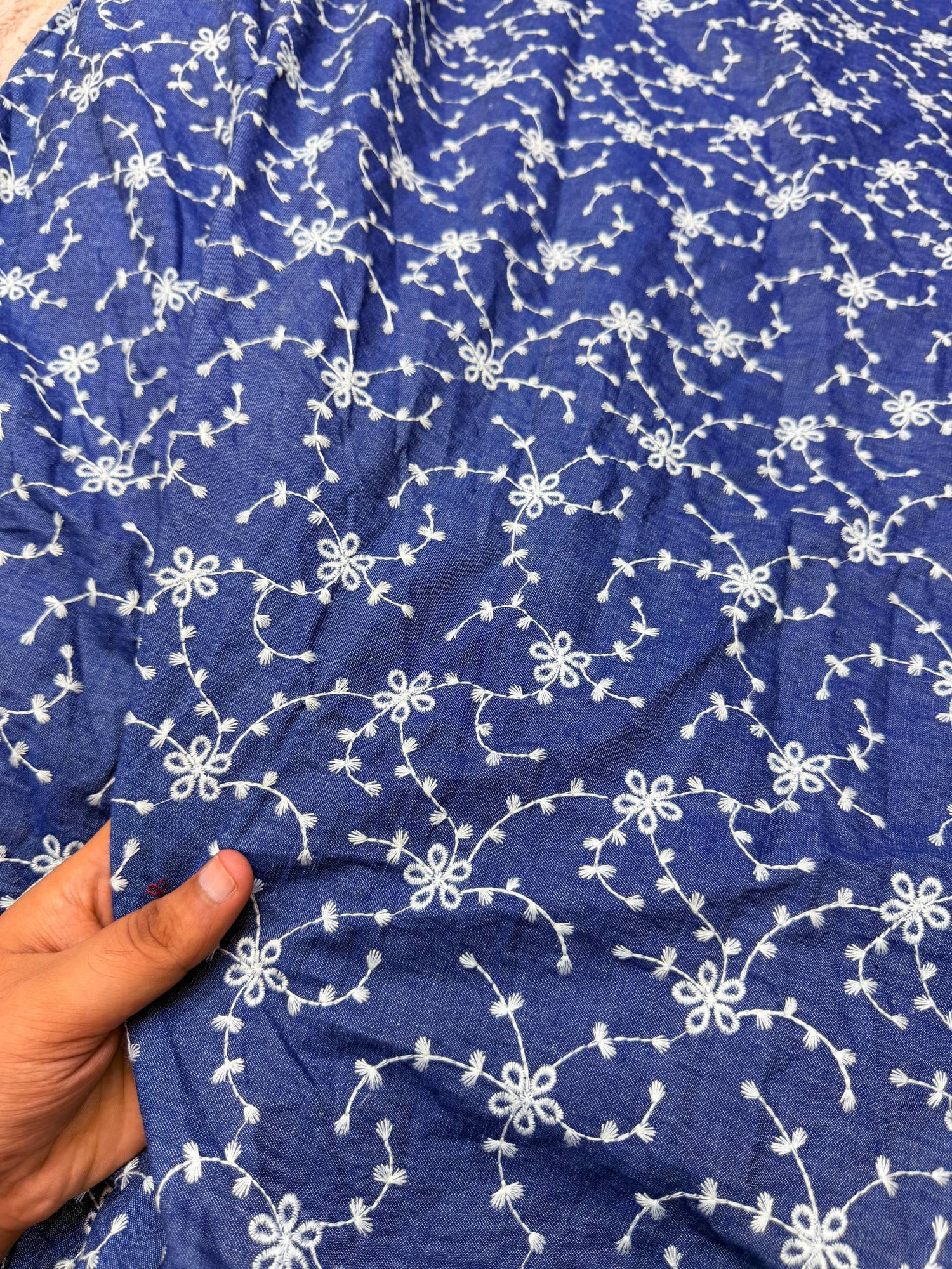 (On SALE PRICES) Most Premium Pure Hakuba Chikankari Cotton Fabric (Big WIDTH!!)