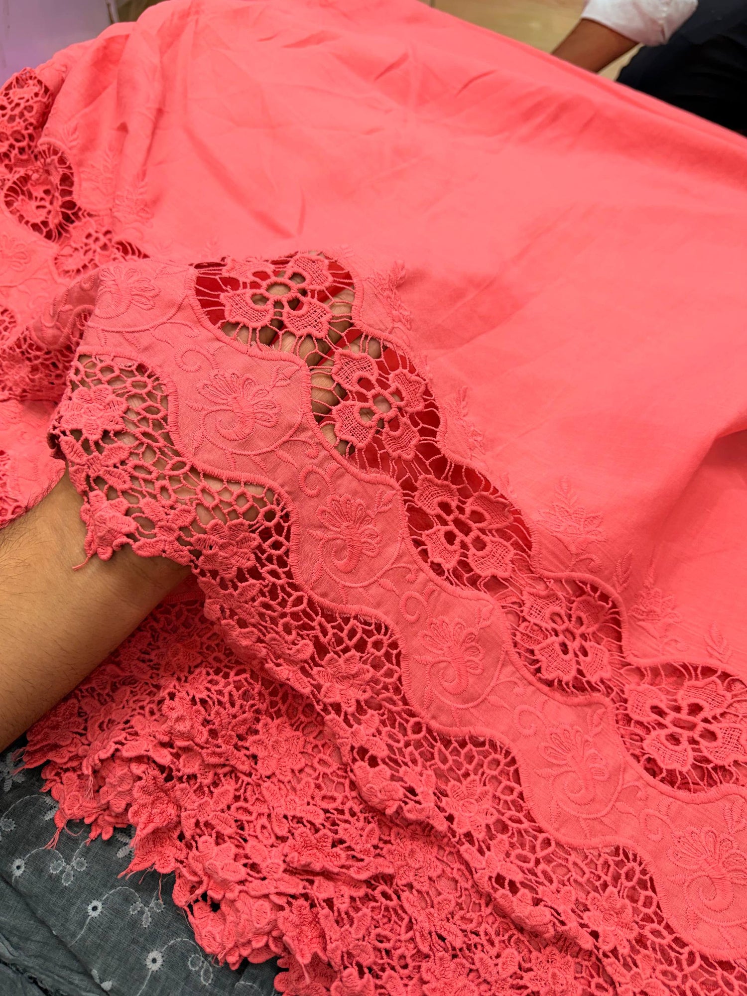 (On SALE PRICES) Most Premium Pure Hakuba Chikankari Cotton Fabric (Big WIDTH!!)