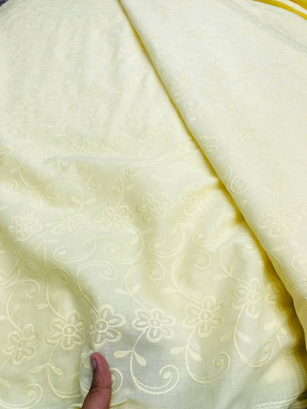 Most Premium Pure Cotton Lakhnawi Chikankari Fabric (Big WIDTH!!)