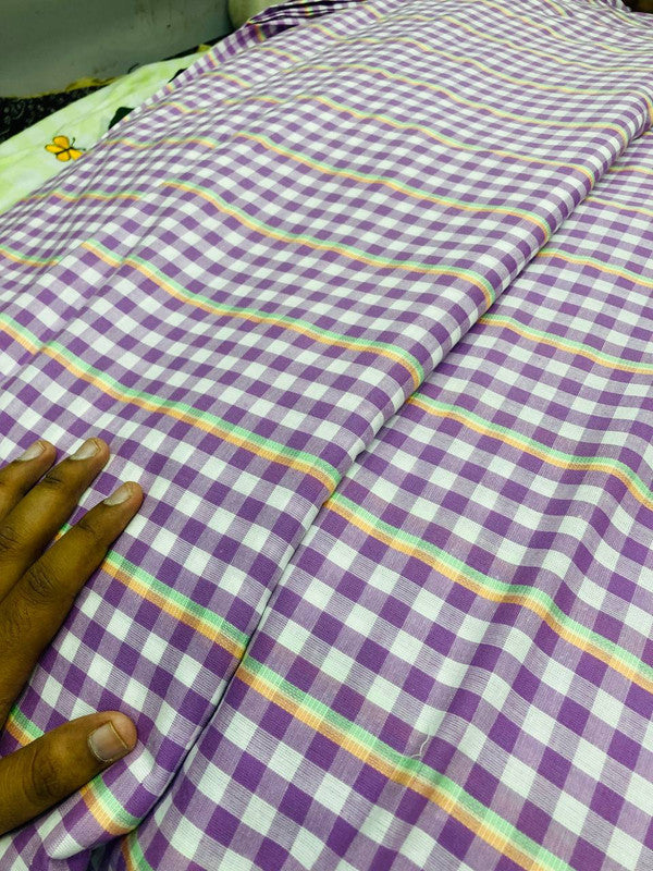 Most Premium Pure Cotton Checks PRINTED FABRIC (Big WIDTH!!)