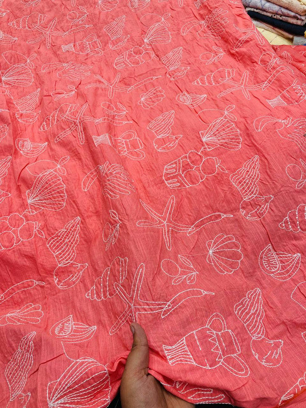 Most Premium Pure Fine Thread Embroidery Cotton FABRIC (Big WIDTH!!)