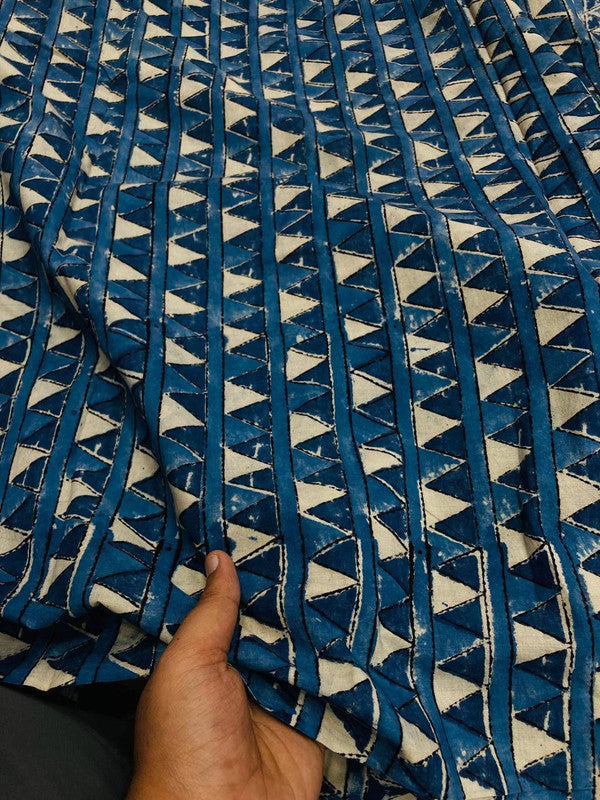 Most Traditional Premium Quality Of Pure HAND Kalamkari Ajrakh Printed Fabric
