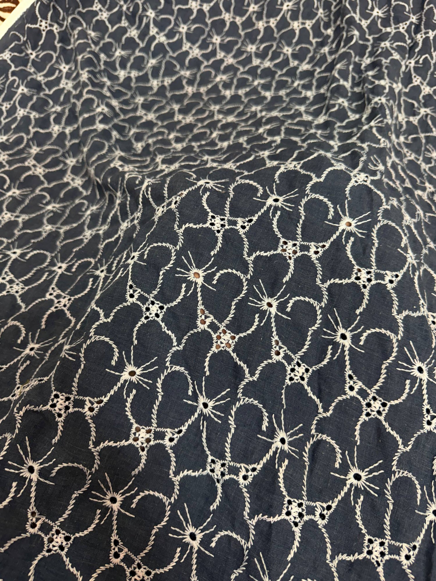 Most Premium Pure Hakuba Chikankari Cotton Fabric (Big WIDTH!!)