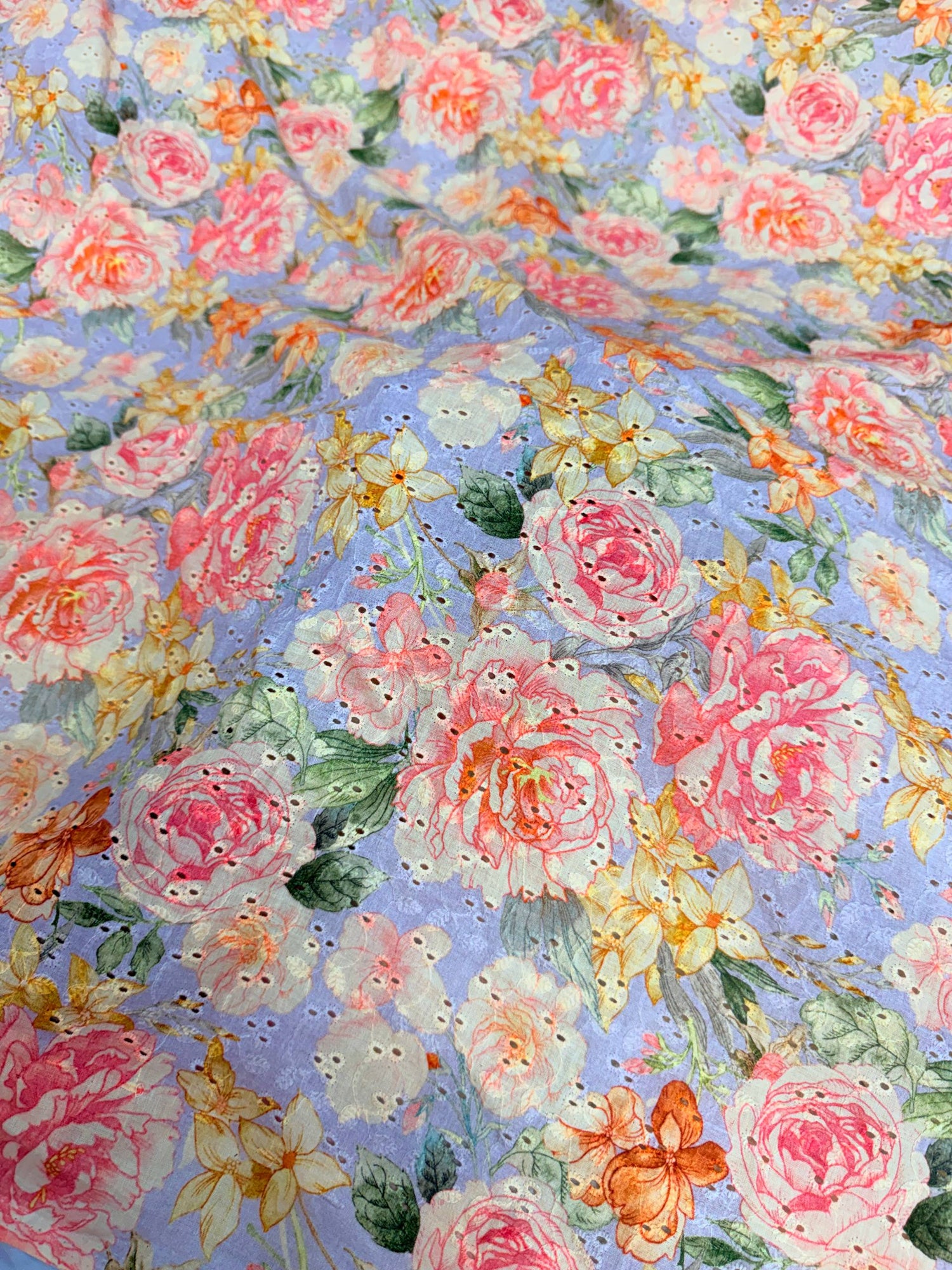 Most Premium Pure Hakuba PRINTED Chikankari Cotton Fabric