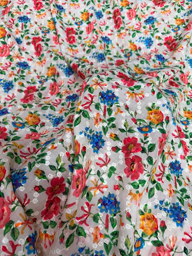 Most Premium Pure Cotton Sequin Lakhnawi Printed (Big WIDTH!!)
