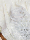 Premium Fine Hakuba Chikan Work On Pure Cotton FABRIC (Big WIDTH!!) (Dyeable Also)