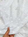 Premium Fine 3D Flower On Pure Cotton (Big WIDTH!!) (Dyeable Also)