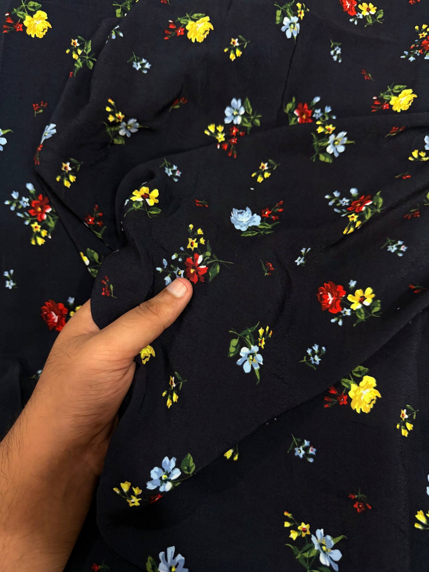 Most Premium BRANDED Pure Natural CREPE PRINTED FABRIC (Big WIDTH!!)