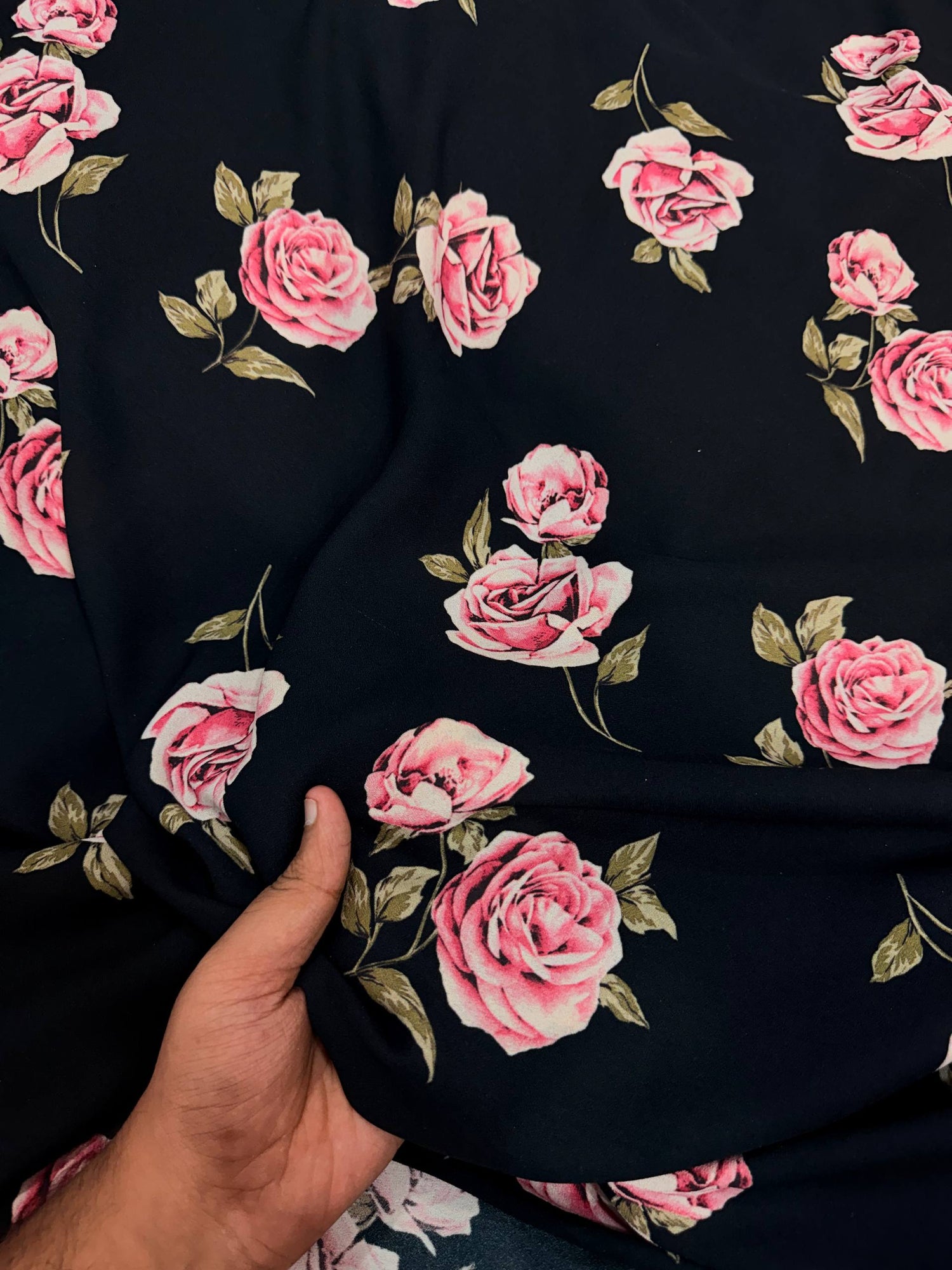 Most Premium Pure Double Georgette  Printed Fabric (Big WIDTH!!)