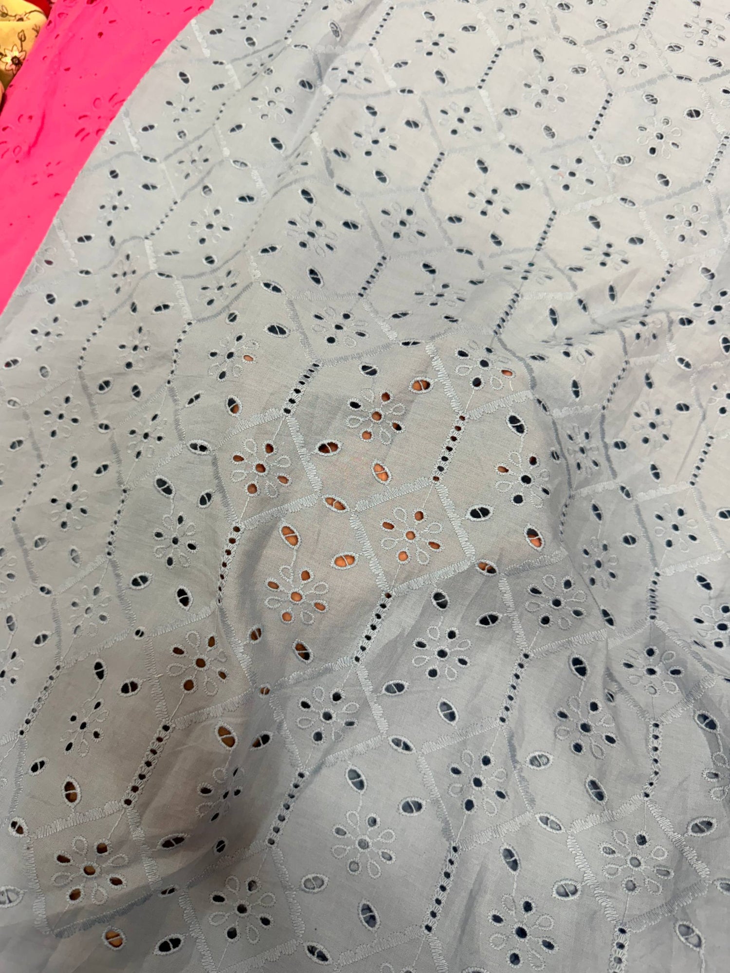 Most Premium Pure Hakuba Chikankari Cotton Fabric (Big WIDTH!!)