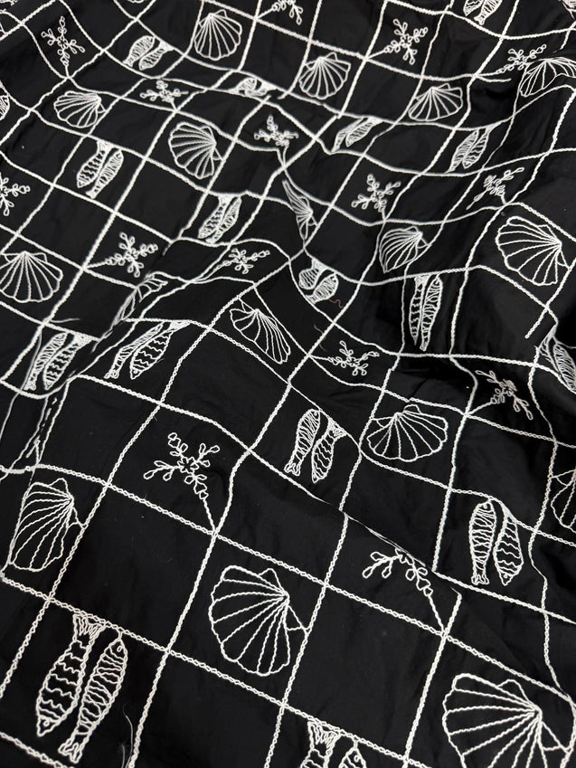 (Sale Discounted Prices) Premium Fine 3D Dori With Chikankari On Pure Cotton FABRIC (Big WIDTH!!)