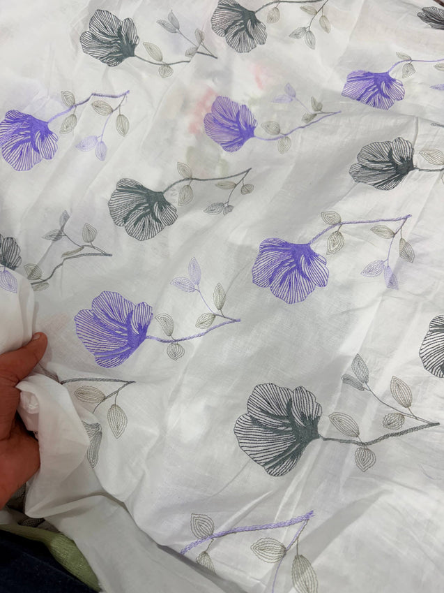 (Sale Discounted Prices) Premium Fine Thread Embroidery Cotton FABRIC (Big WIDTH!!)