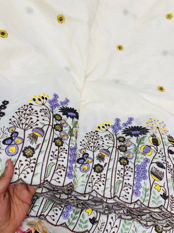 Most Premium Fine Thread Embroidery On Pure Cotton FABRIC