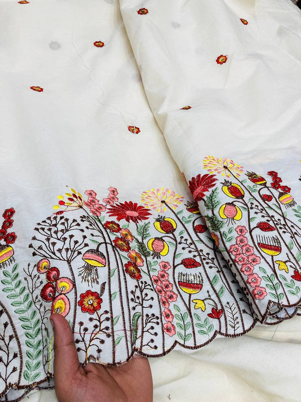 Most Premium Fine Thread Embroidery On Pure Cotton FABRIC