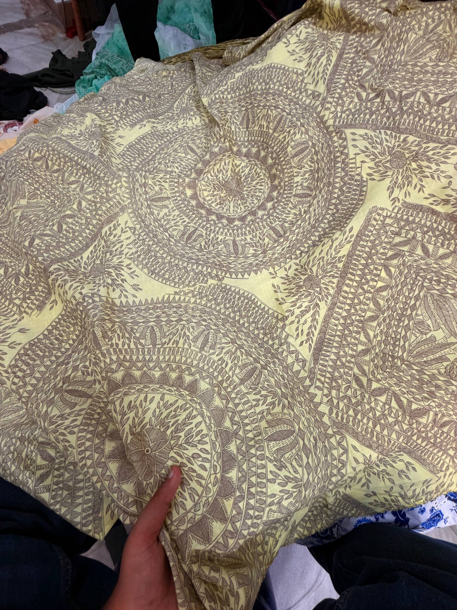 Most Premium Pure PRINTED Linen Fabric (Big WIDTH!!)