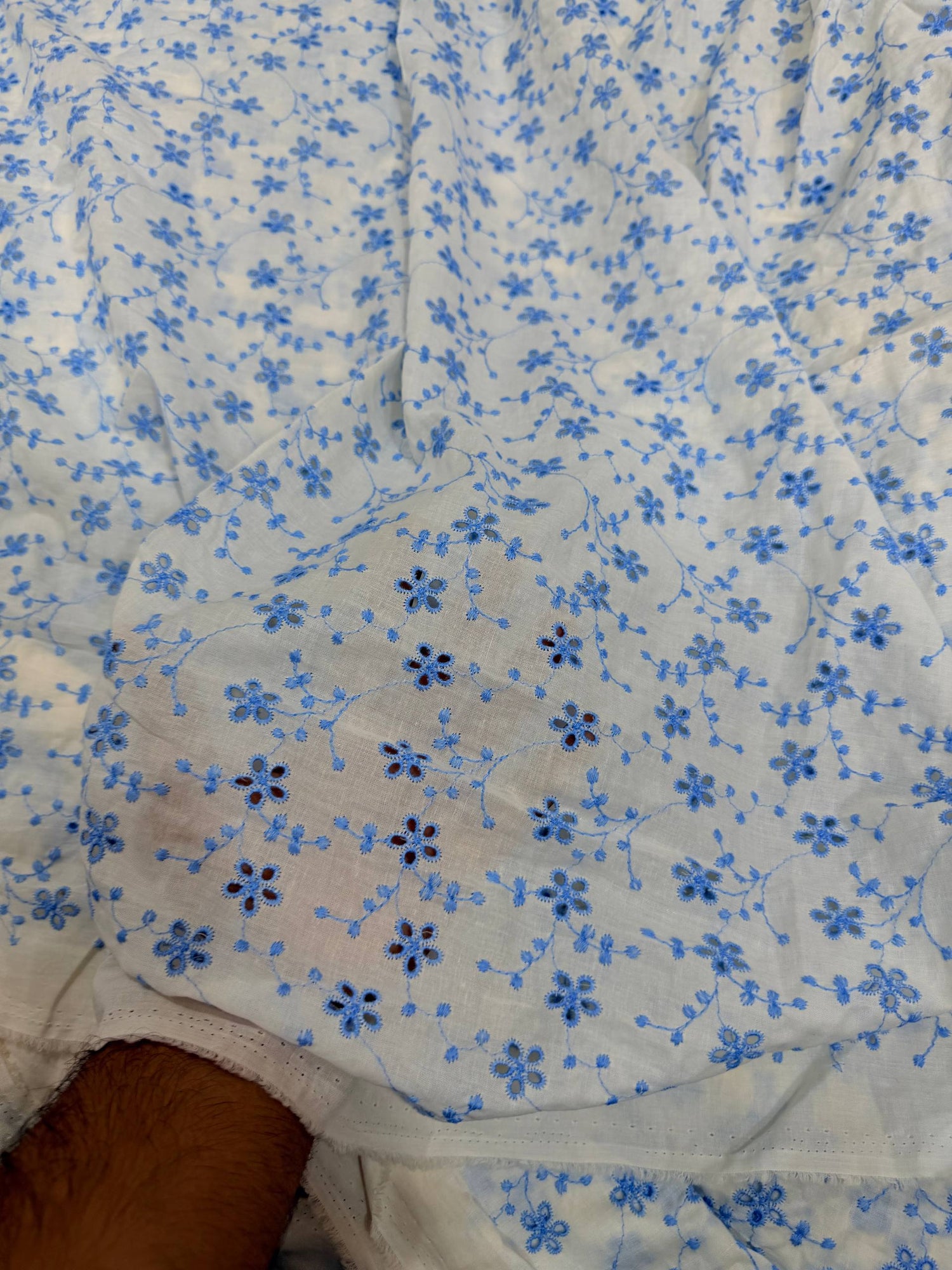 Most Premium Pure Hakuba Chikankari Cotton Fabric (Big WIDTH!!)
