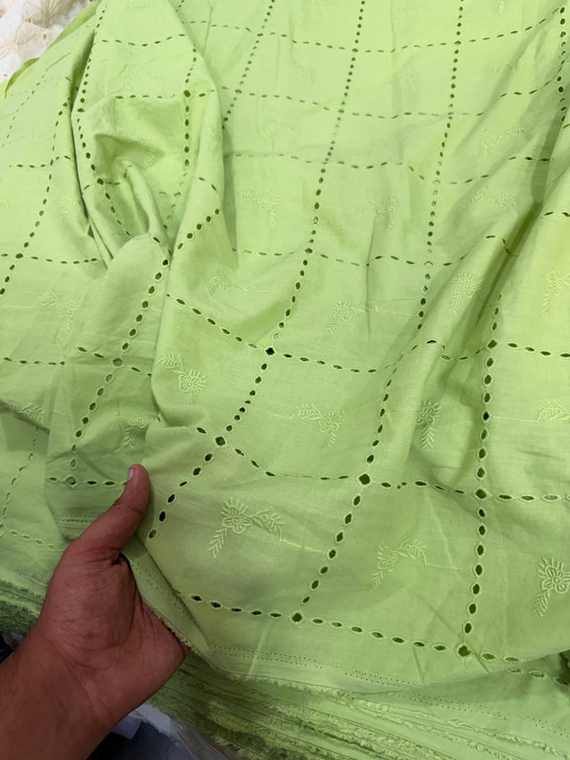 Most Premium Pure Hakuba Chikankari Cotton Fabric (Big WIDTH!!)
