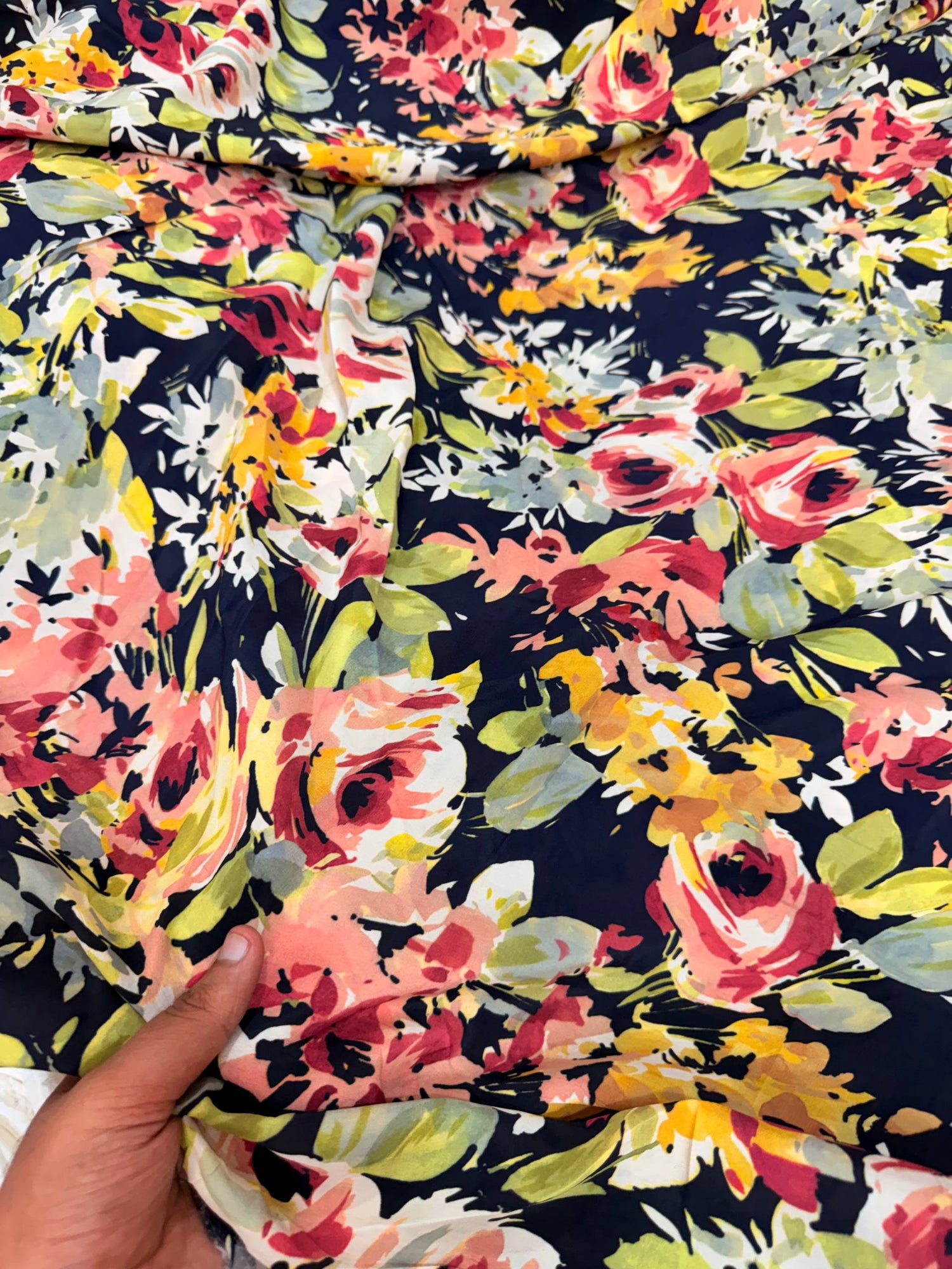 Most Premium BRANDED Pure Natural CREPE PRINTED FABRIC (Big WIDTH!!)