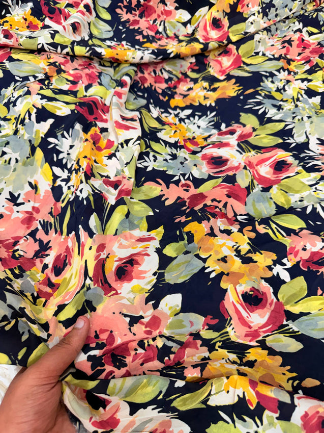 Most Premium BRANDED Pure Natural CREPE PRINTED FABRIC (Big WIDTH!!)