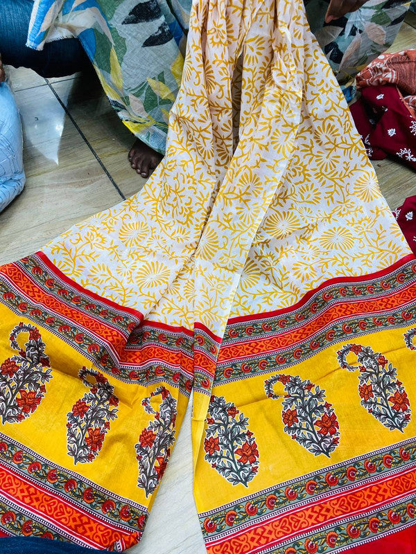 Pure Mul Cotton Printed Branded Dupatta (Full Size)