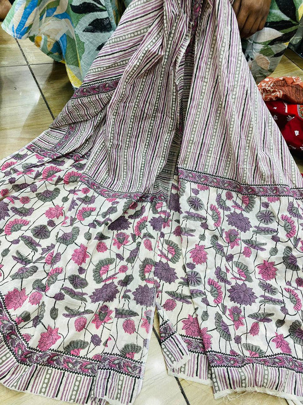 Pure Mul Cotton Printed Branded Dupatta (Full Size)