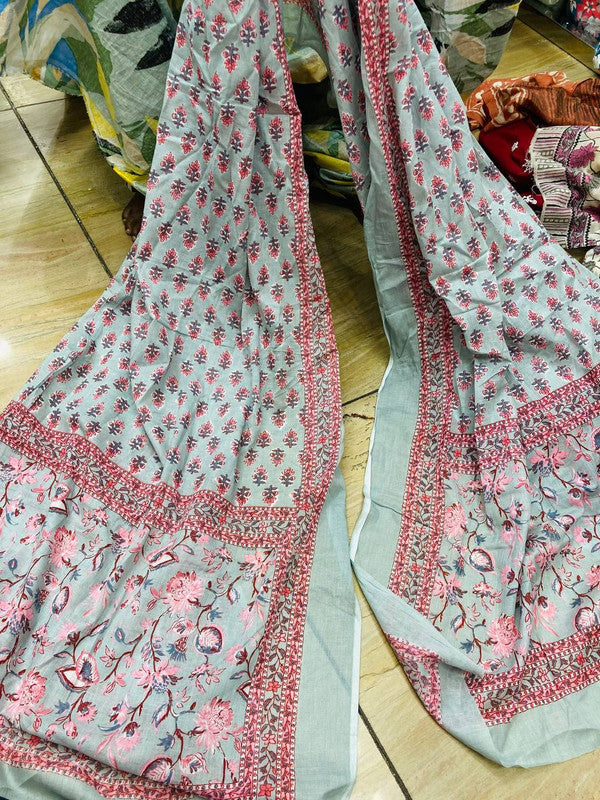 Pure Mul Cotton Printed Branded Dupatta (Full Size)