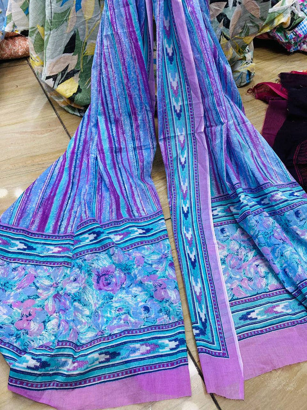 Pure Mul Cotton Printed Branded Dupatta (Full Size)