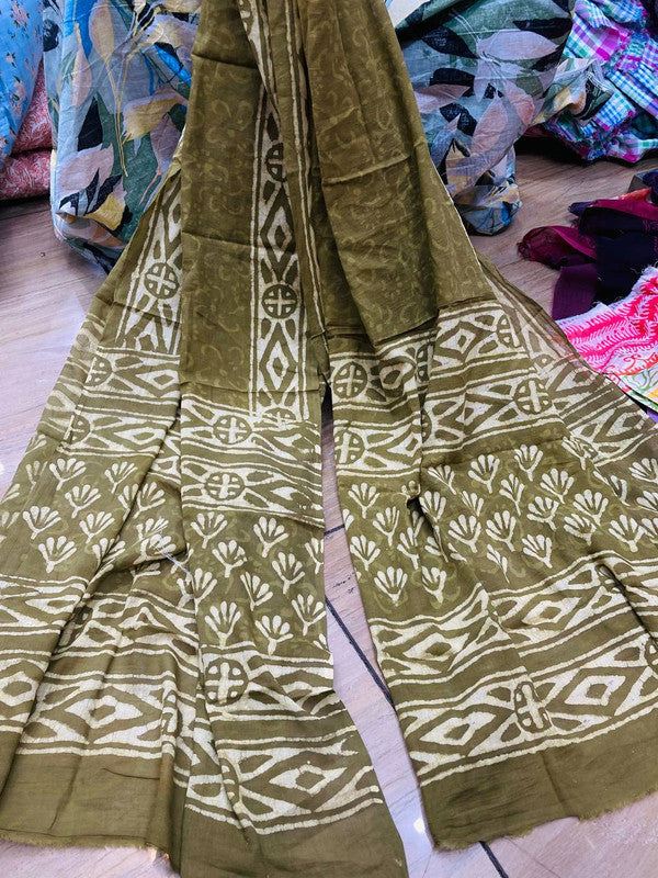 Pure Mul Cotton Printed Branded Dupatta (Full Size)