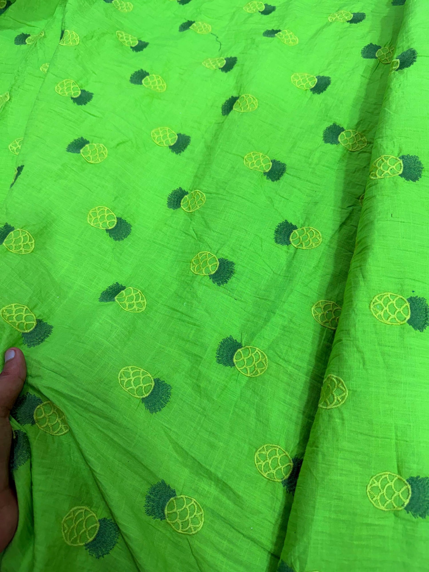 Most Premium Pure Hakuba Chikankari Cotton Fabric (Big WIDTH!!)