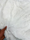 Most Premium Pure Hakuba Chikankari Cotton Fabric (Big WIDTH!!) (Dyeable Also)