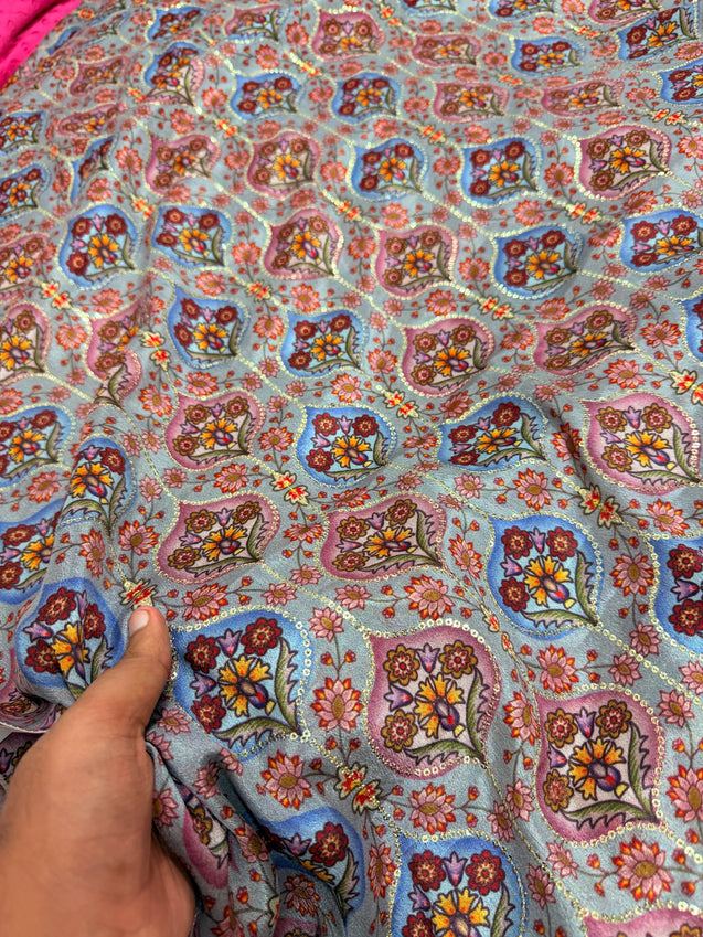 Most Premium Pure Chinon Chiffon Embroidery