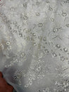Most Premium Imported 3D Dori Fine Embroidery Imported Organza FABRIC (Big WIDTH!!) - DYEABLE ALSO