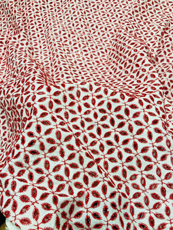 Most Premium Pure Cotton Hakuba Chikankari Fabric