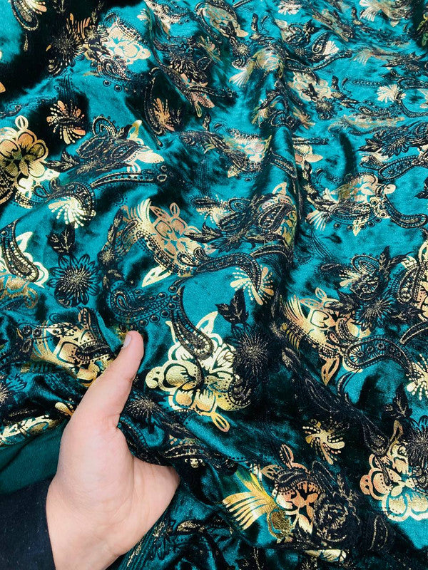 (SALE Prices) Most Premium Imported ICE VELVET FABRIC With Fine Printing (Big WIDTH!!)