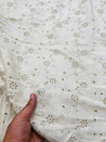 Most Premium Pure Cotton Linen Hakuba Chikankari Fabric (Big WIDTH!!)