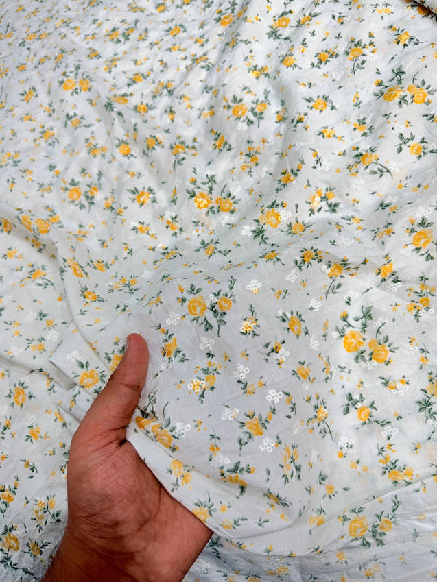 Most Premium Pure Hakuba Chikankari Cotton Fabric (Big WIDTH!!)