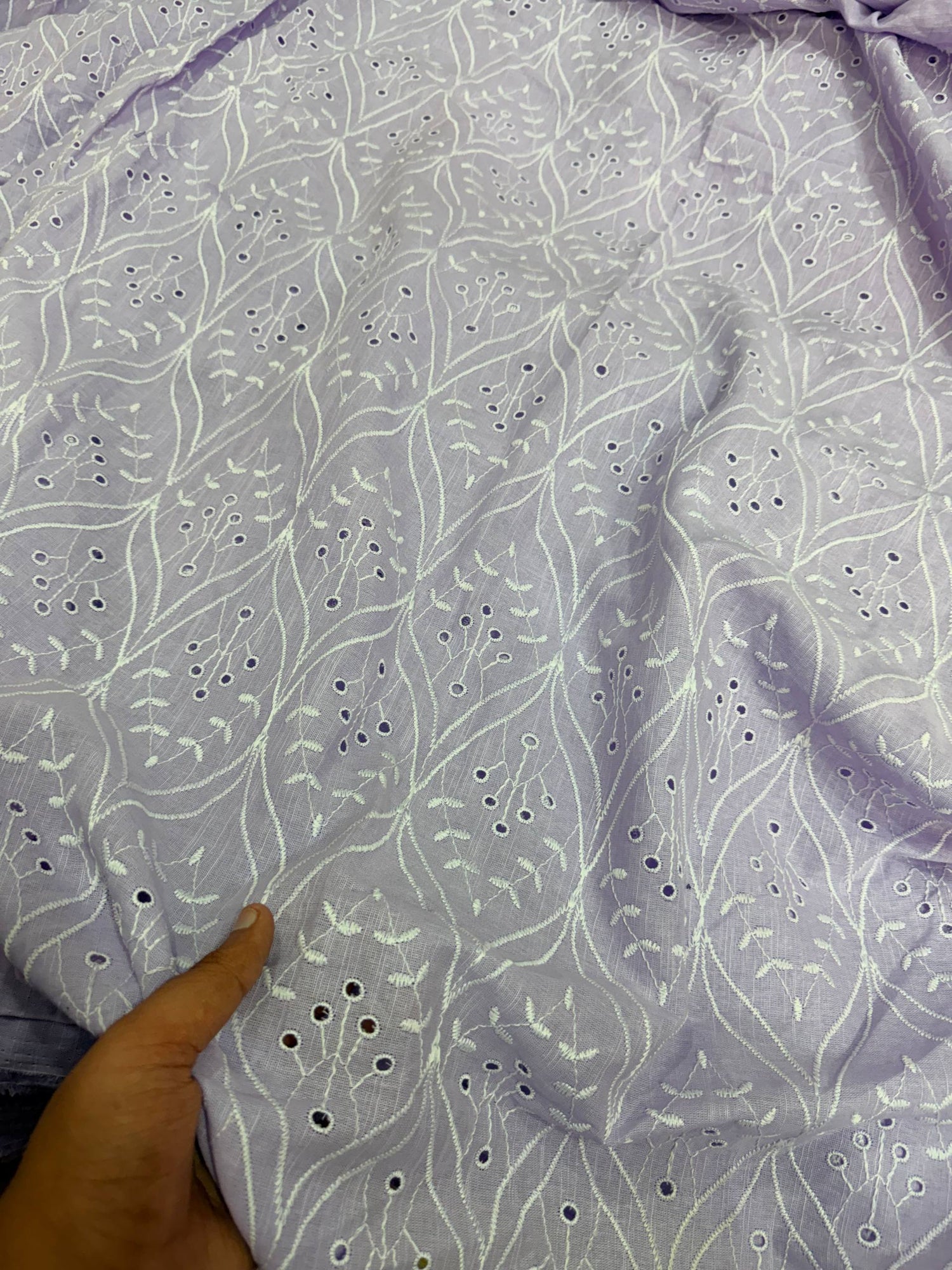 Most Premium Pure Hakuba Chikankari Cotton Fabric (Big WIDTH!!)