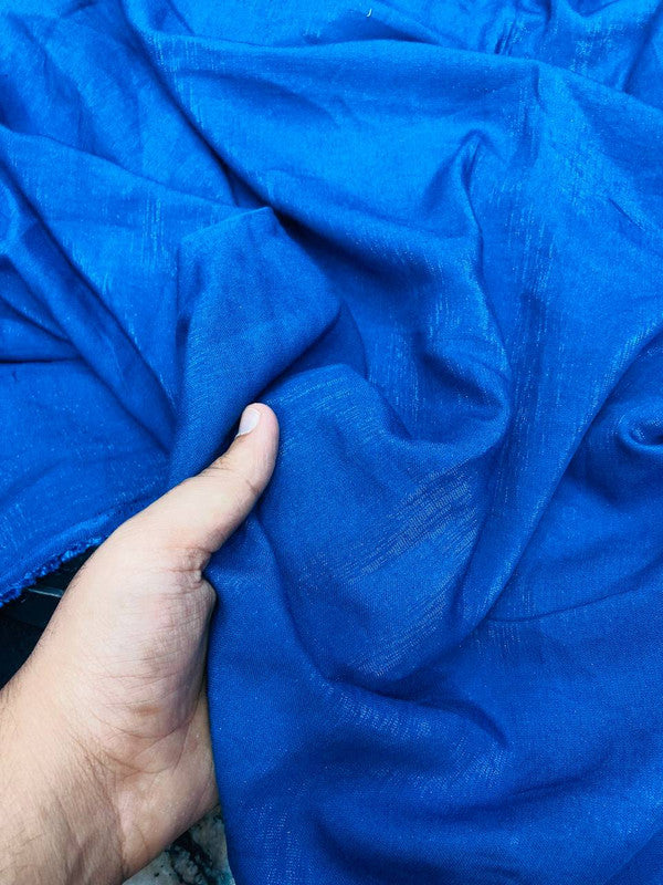 Most Premium Pure Imported Modal Cotton Satin FABRIC (Big WIDTH!!) - (DARK BLUE)